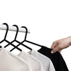 REQUISITE NEEDS 100 Pack Adult Coat Hangers - Strong Plastic Space Saving - Trouser Bar Suits Coats Clothes Rails - Damaged Box