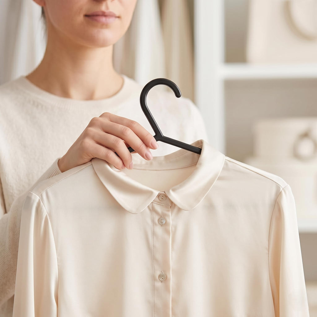 REQUISITE NEEDS 100 Pack Adult Coat Hangers - Strong Plastic Space Saving - Trouser Bar Suits Coats Clothes Rails - Damaged Box