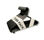 REQUISITE NEEDS 100 Pack Adult Coat Hangers - Strong Plastic Space Saving - Trouser Bar Suits Coats Clothes Rails - Damaged Box