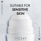Vichy 24H Dry Touch Roll-On Deodorant for Sensitive Skin - 50ml Antiperspirant - New