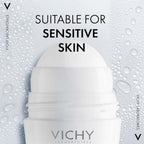 Vichy 24H Dry Touch Roll-On Deodorant for Sensitive Skin - 50ml Antiperspirant - New