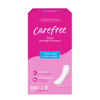 Carefree Liners - Extra Long Unscented Panty Liners - 100 Count - Damaged Box