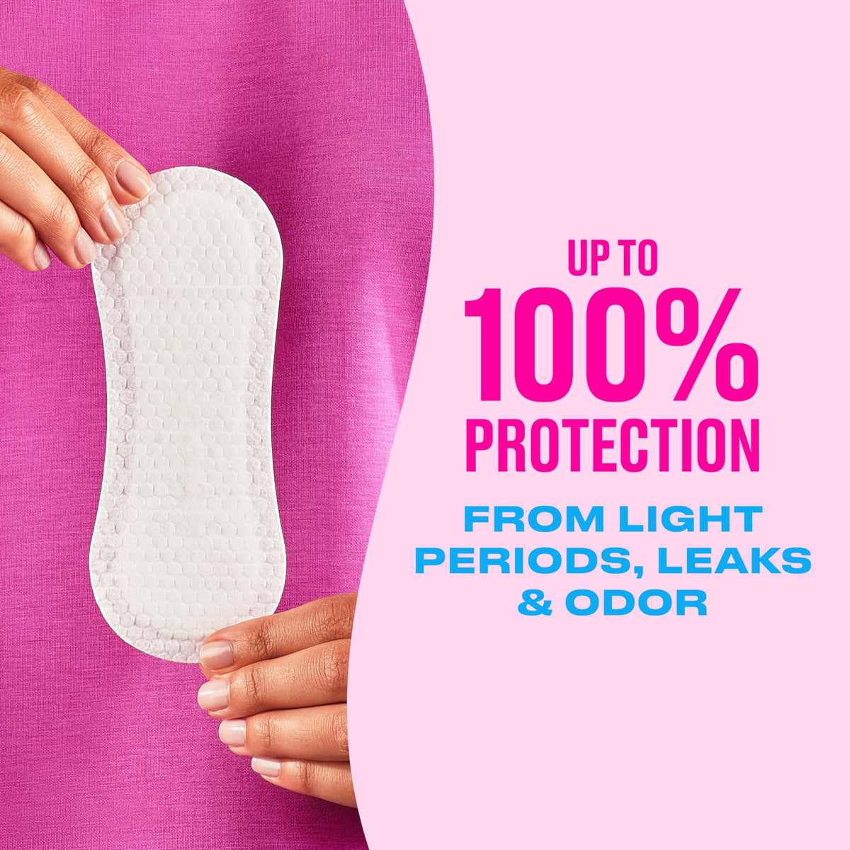 Carefree Liners - Extra Long Unscented Panty Liners - 100 Count - Damaged Box