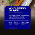 USN Wholefood Muscle Gain Protein Powder - Vanilla - 2kg Vegan All-in-One Protein Shake Mix - Mass Gainer Meal Replacement - Damaged Box - BBE 06/2028