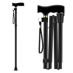 Adjustable Height Folding Walking Stick Cane - Mobility Aid Support - Damaged Box