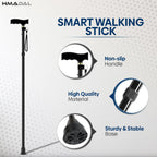 Adjustable Height Folding Walking Stick Cane - Mobility Aid Support - Damaged Box