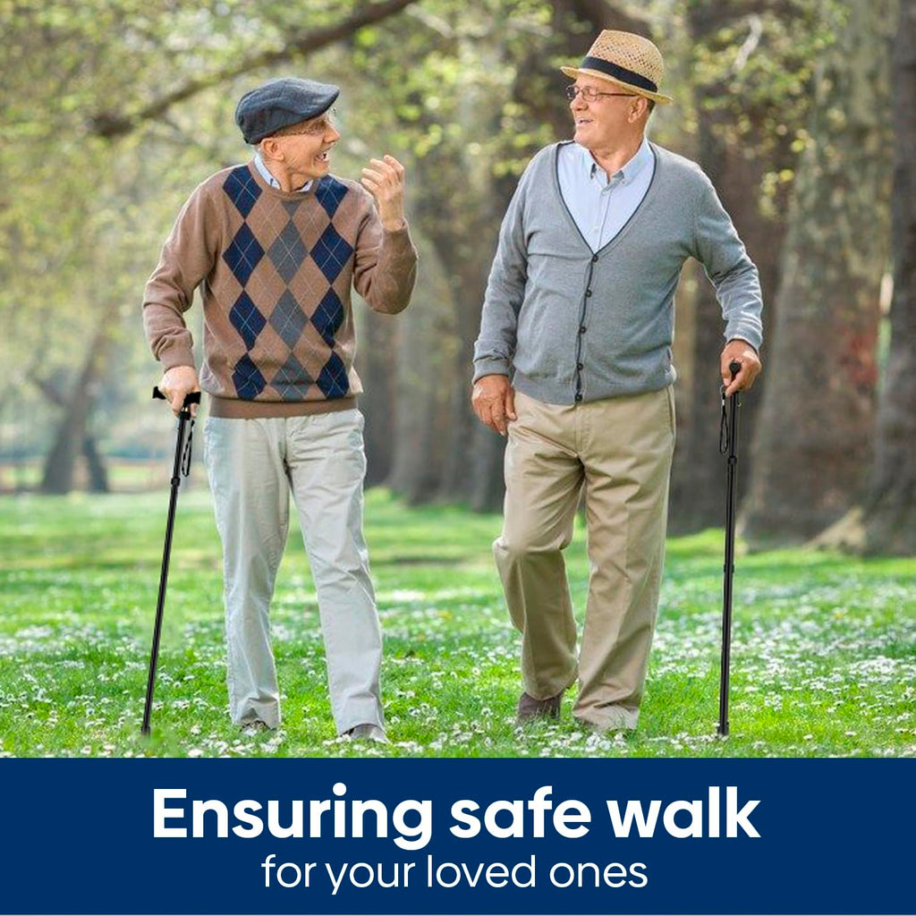 Adjustable Height Folding Walking Stick Cane - Mobility Aid Support - Damaged Box