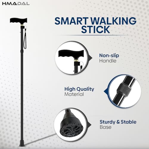 Adjustable Height Folding Walking Stick Cane - Mobility Aid Support - Damaged Box