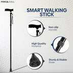 Adjustable Height Folding Walking Stick Cane - Mobility Aid Support - Damaged Box