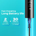 COSLUS C30 Sonic Electric Toothbrush - Deep Cleaning Whitening - 5 Modes 3 Intensity Levels - Black Adults Sensitive Teeth Braces - Damaged Box