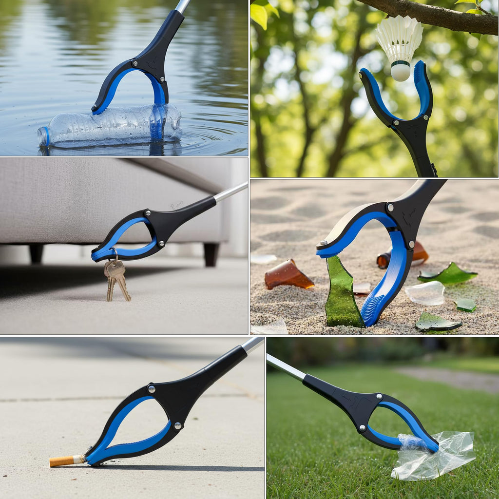 Litter Picker Grabber Stick - Foldable Long Reach Grabber Tool - 91cm 36 Inch - Magnetic Tip - Mobility Aid Rubbish Trash Pick Up - - Damaged Box