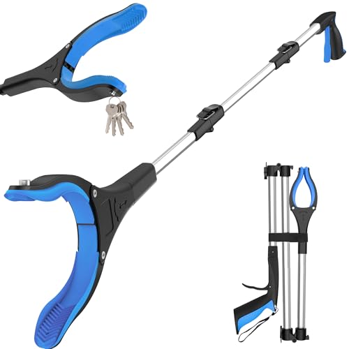 Litter Picker Grabber Stick - Foldable Long Reach Grabber Tool - 91cm 36 Inch - Magnetic Tip - Mobility Aid Rubbish Trash Pick Up - - Damaged Box