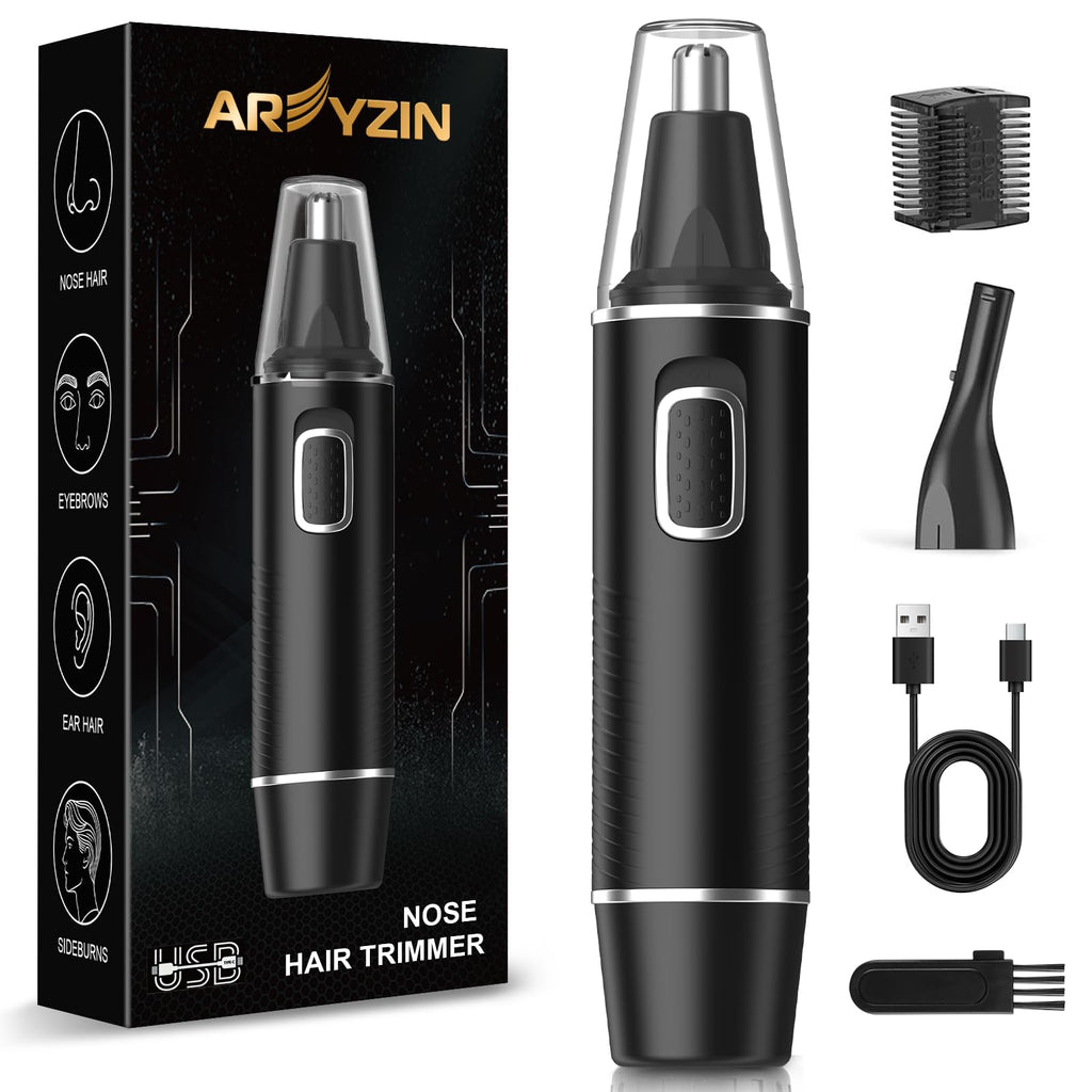 USB-C Nose Hair Trimmer for Men - Painless Precision Compact Powerful Facial Hair Removal - Damaged Box