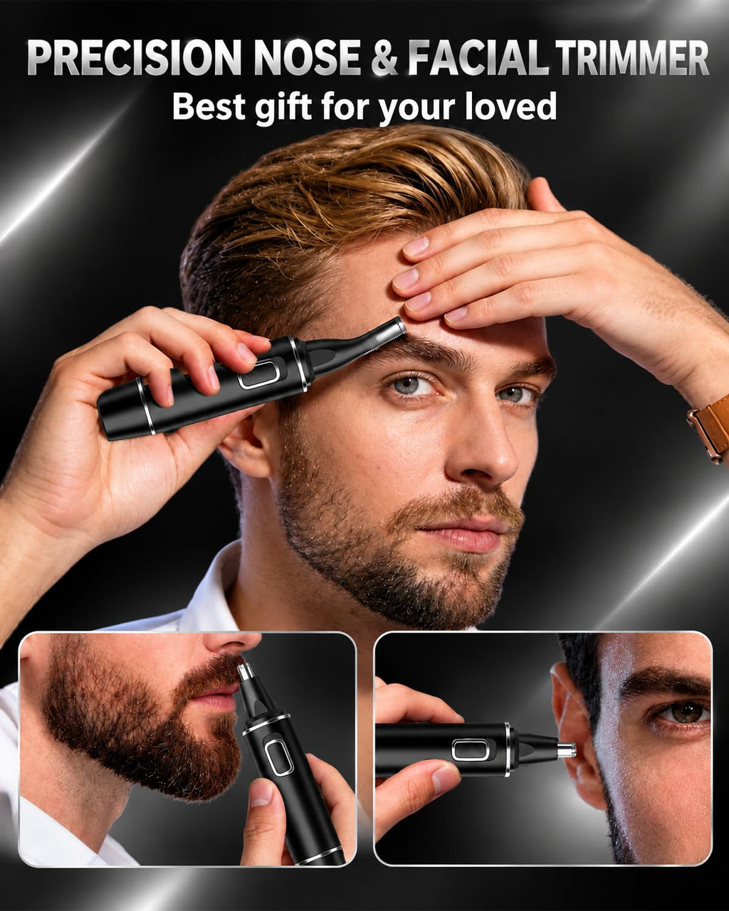 USB-C Nose Hair Trimmer for Men - Painless Precision Compact Powerful Facial Hair Removal - Damaged Box