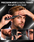 USB-C Nose Hair Trimmer for Men - Painless Precision Compact Powerful Facial Hair Removal - Damaged Box