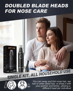 USB-C Nose Hair Trimmer for Men - Painless Precision Compact Powerful Facial Hair Removal - Damaged Box