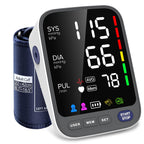 WAJ Blood Pressure Monitor - Large LED Display - Wide Cuff (22-42cm) - Home Use BP Machine - 2x120 Memory - White - Damaged Box