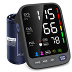 WAJ Blood Pressure Monitor - Large LED Display - Wide Cuff (22-42cm) - Home Use BP Machine - 2x120 Memory - White - Damaged Box