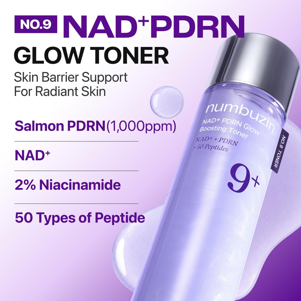 numbuzin No.9 Anti-Aging Essence Toner - NAD+ PDRN - Hydrating Firming - Wrinkles Fine Lines - Korean Skincare - 150ml - Damaged Box - BBE 12/2028