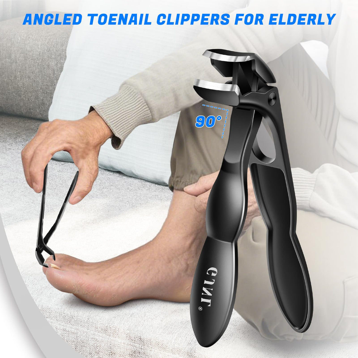 Toenail Clippers for Seniors Thick Ingrown Toenails - Podiatry Grade 6 Piece Set - Heavy Duty Nail Tools - New