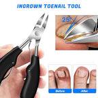 Toenail Clippers for Seniors Thick Ingrown Toenails - Podiatry Grade 6 Piece Set - Heavy Duty Nail Tools - New