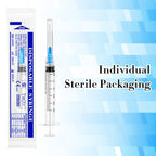3ml Syringes with 23G 25mm Needle - 100 Pack Individually Wrapped Plastic Tube Lab Dispensing Tools for Liquid Refilling Measuring - Damaged Box