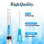 3ml Syringes with 23G 25mm Needle - 100 Pack Individually Wrapped Plastic Tube Lab Dispensing Tools for Liquid Refilling Measuring - Damaged Box
