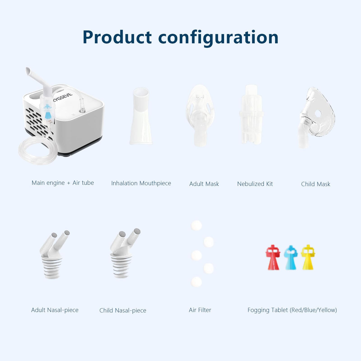 NB220 Compressor Nebuliser Machine for Adults Kids - Compact Quiet Inhaler with Storage Box Home Use - Damaged Box