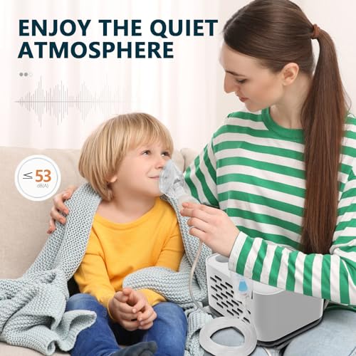 NB220 Compressor Nebuliser Machine for Adults Kids - Compact Quiet Inhaler with Storage Box Home Use - Damaged Box