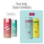 GOODRAYS CBD Drinks Sparkling Soft Drink - Elderflower Yuzu & Raspberry Guava - 12 x 250ml Cans Low Calorie Vegan - New - BBE 09/2026