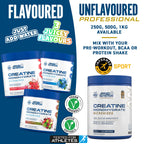Applied Nutrition Creatine Monohydrate Powder Unflavoured 250g 50 Servings - Muscle Growth Supplement - New - BBE 05/2028