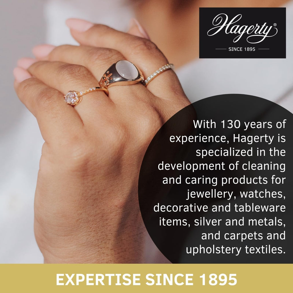 Hagerty Stainless Steel Cleaning Cloth 36x30cm - Impregnated Cotton Watch Jewellery Care Metal Polish - Damaged Box