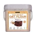 Weider Gourmet Oat Flour 1.9kg Brownie Flavour Wholegrain Oats Baking Powder Supplement - New - BBE 01/2027