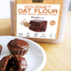 Weider Gourmet Oat Flour 1.9kg Brownie Flavour Wholegrain Oats Baking Powder Supplement - New - BBE 01/2027