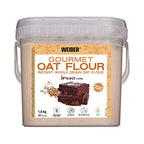 Weider Gourmet Oat Flour 1.9kg Brownie Flavour Wholegrain Oats Baking Powder Supplement - New - BBE 01/2027