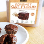 Weider Gourmet Oat Flour 1.9kg Brownie Flavour Wholegrain Oats Baking Powder Supplement - New - BBE 01/2027