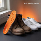 Original Stepprs 4D Memory Foam Thermal Insoles - Arch Support Massage Comfort - Men Women Black EU 43-44 - Damaged Box
