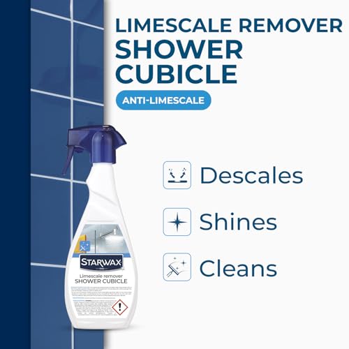 STARWAX Shower Cleaner & Limescale Remover 500ml - Bathroom Descaler Spray - Damaged Box