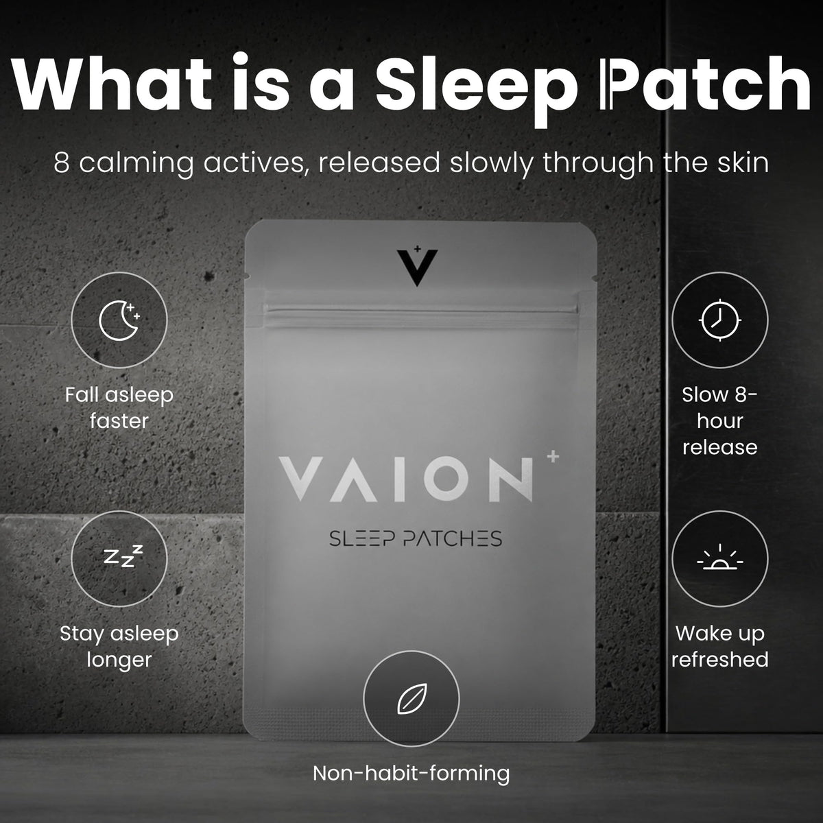 VAION Sleep Patches - Stay Asleep All Night - 18 Night Supply - Natural Sleep Aid - Damaged Box