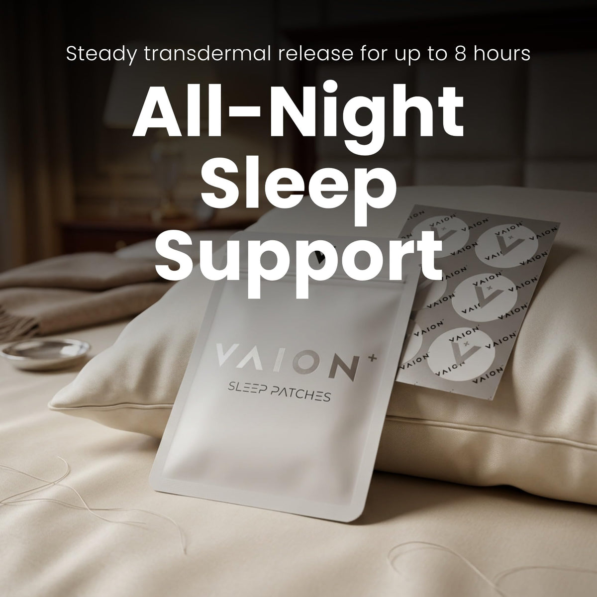 VAION Sleep Patches - Stay Asleep All Night - 18 Night Supply - Natural Sleep Aid - Damaged Box