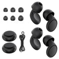 Jayine Ear Plugs for Sleep - 2 Pairs Reusable Noise Cancelling Earplugs 25dB - Soft Silicone - Black - Damaged Box