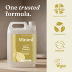 Miniml Eco White Vinegar Cleaning Refill 5L - Sorrento Lemon Multi-Surface Cleaner Descaler - Damaged Box