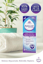 Replens Vaginal Moisturiser - Long Lasting Relief - 6 Single Use Applicators - Damaged Box - BBE 11/2026