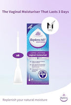 Replens Vaginal Moisturiser - Long Lasting Relief - 6 Single Use Applicators - Damaged Box - BBE 11/2026