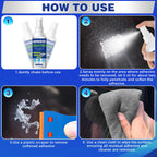 Adhesive Remover Sticky Stuff Remover Spray - Surface-Safe Glue & Label Sticker Residue Remover with Scraper for Car Glass Plastic Wood - Damaged Box