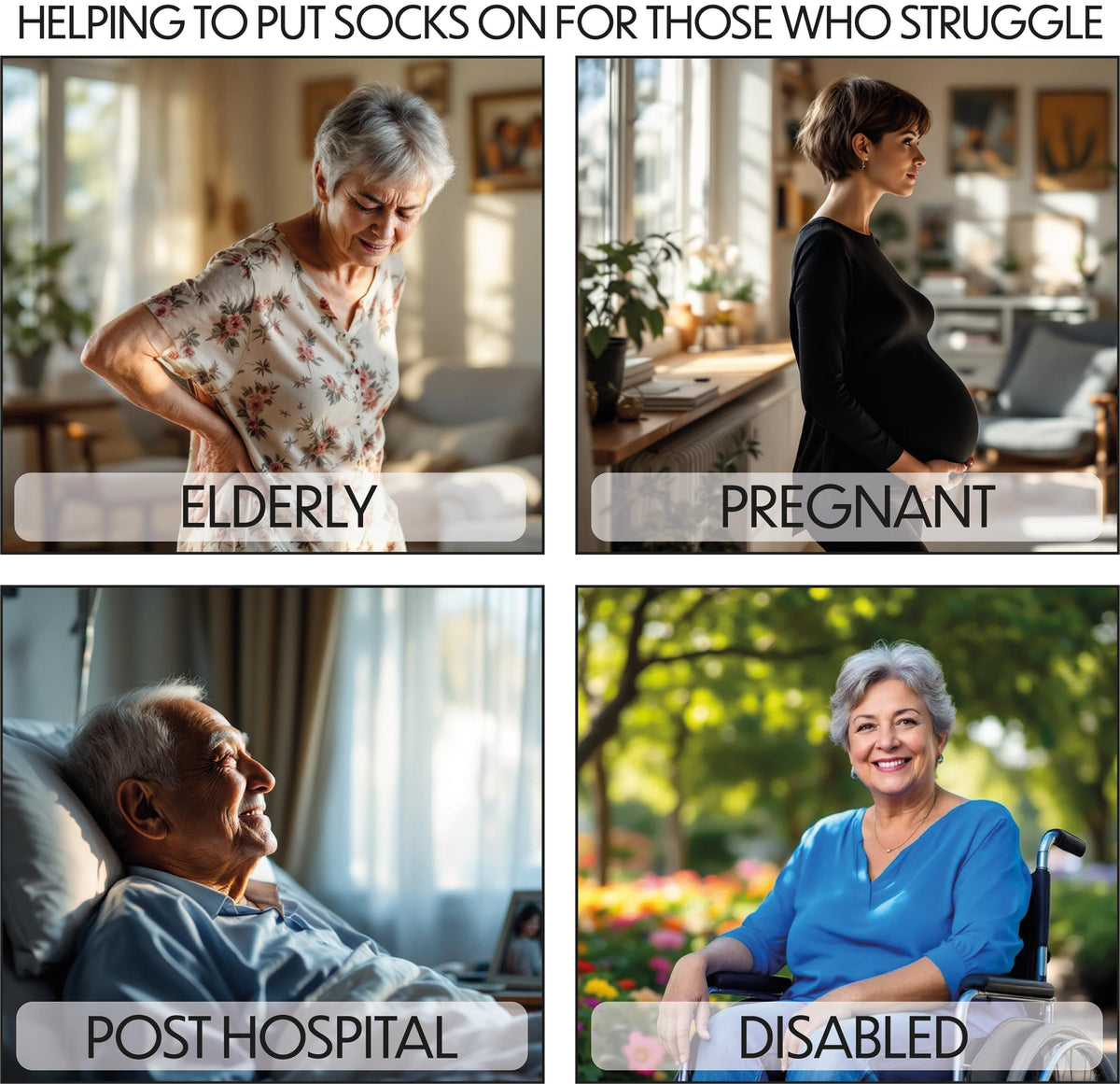 Aidapt Rigid Sock Stocking Tights Helper Aid Metal Frame Dressing Aid for Bending Difficulties Post-Op Recovery - Damaged Box