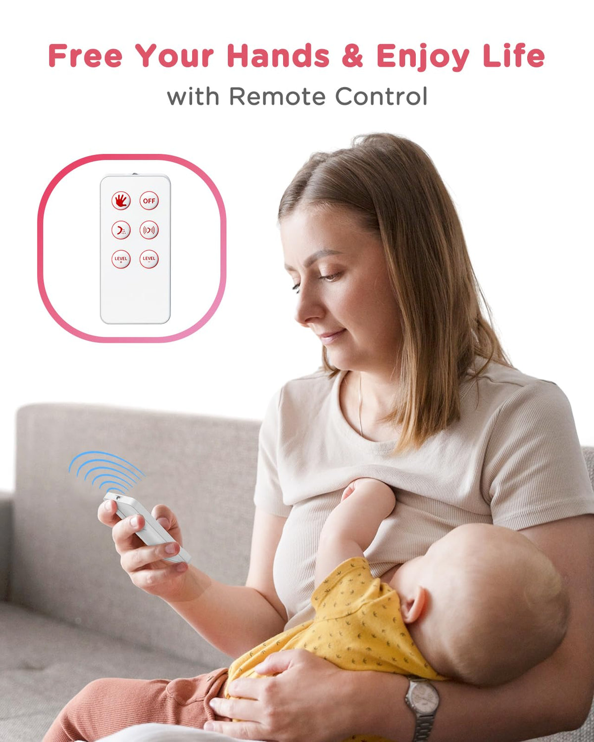 Wearable Electric Breast Pump - Hands-Free Portable - 3 Modes 12 Levels - BPA Free - Fit in Bra for Travel Office Home Breastfeeding - Damaged Box