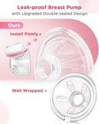 Wearable Electric Breast Pump - Hands-Free Portable - 3 Modes 12 Levels - BPA Free - Fit in Bra for Travel Office Home Breastfeeding - Damaged Box
