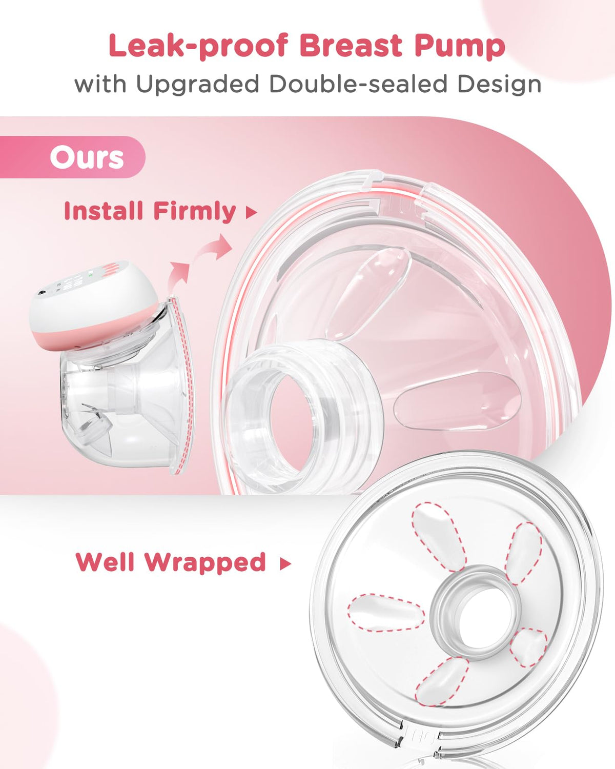Wearable Electric Breast Pump - Hands-Free Portable - 3 Modes 12 Levels - BPA Free - Fit in Bra for Travel Office Home Breastfeeding - Damaged Box
