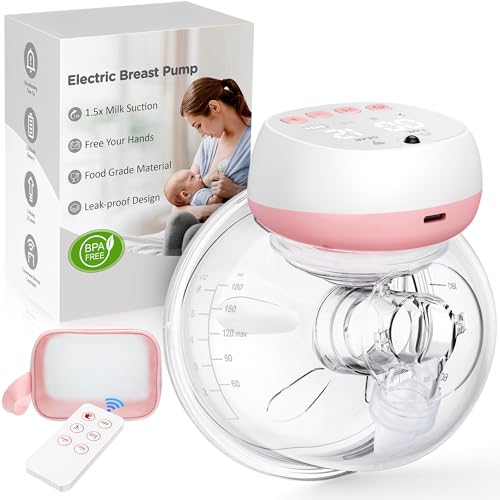 Wearable Electric Breast Pump - Hands-Free Portable - 3 Modes 12 Levels - BPA Free - Fit in Bra for Travel Office Home Breastfeeding - Damaged Box